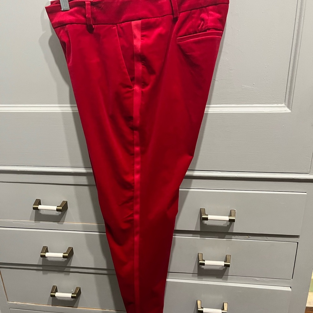 Talbots Red Velvet Tuxedo pant.  Worn once.  Have matching Jacket in separate.